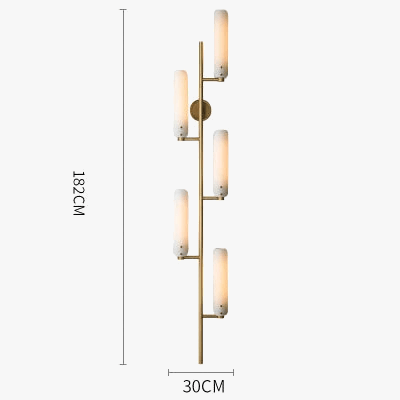 Postmodern Art Déco - Lampe à LED en Cuivre Or Blanc - Lumière LED Murale pour Chambre | Marco Lucetti