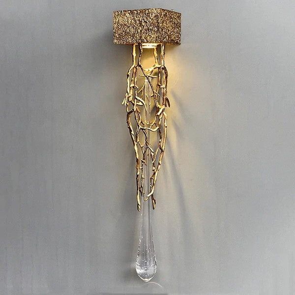 Postmodern Élégant - Applique Murale LED en Cristal Cuivré | Marco Lucetti
