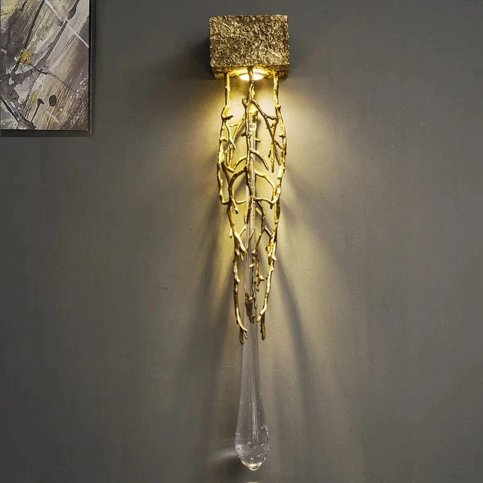 Postmodern Élégant - Applique Murale LED en Cristal Cuivré | Marco Lucetti