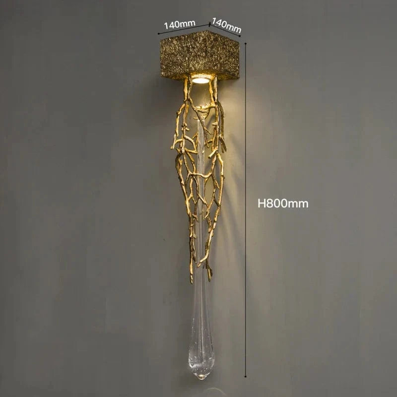 Postmodern Élégant - Applique Murale LED en Cristal Cuivré | Marco Lucetti Cuivre / Blanc chaud (2700-3500K)