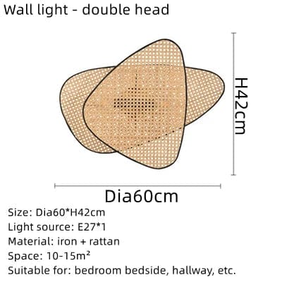 Postmodern LED lustres de plafond en rotin tissé à la main - Suspension lumineuse pour un style raffiné | Marco Lucetti