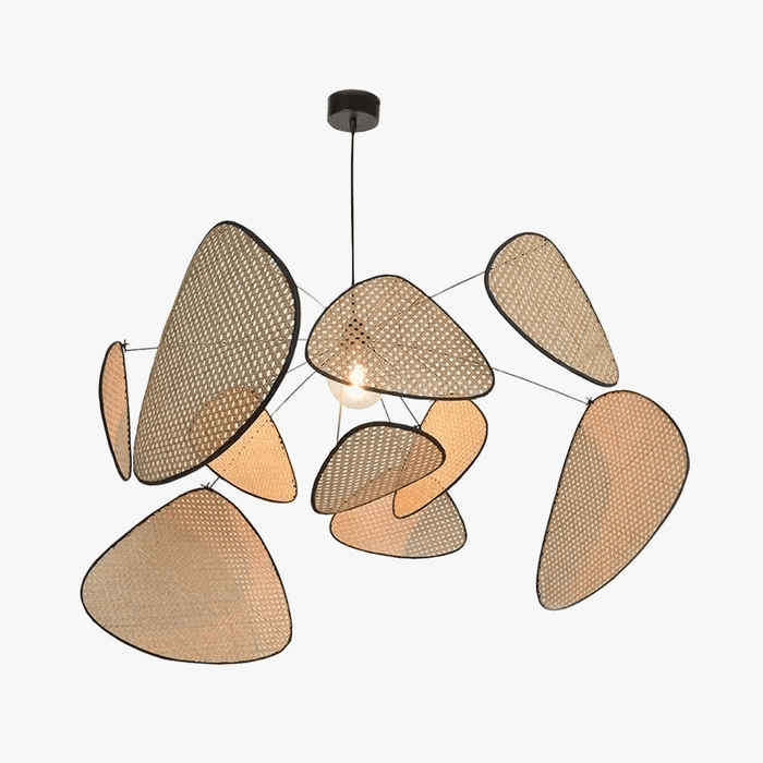 Postmodern LED lustres de plafond en rotin tissé à la main - Suspension lumineuse pour un style raffiné | Marco Lucetti