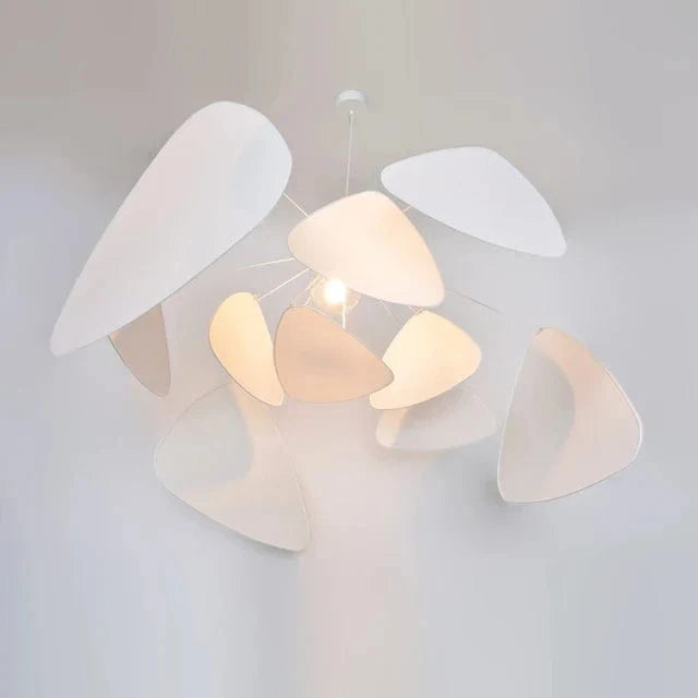 Postmodern LED lustres de plafond en rotin tissé à la main - Suspension lumineuse pour un style raffiné | Marco Lucetti Tissu extensible D100cm / Blanc chaud
