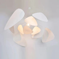 Postmodern LED lustres de plafond en rotin tissé à la main - Suspension lumineuse pour un style raffiné | Marco Lucetti Tissu extensible D100cm / Blanc chaud