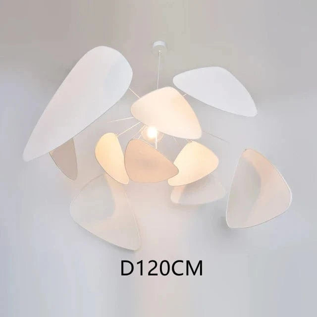 Postmodern LED lustres de plafond en rotin tissé à la main - Suspension lumineuse pour un style raffiné | Marco Lucetti Tissu extensible D120cm / Blanc chaud