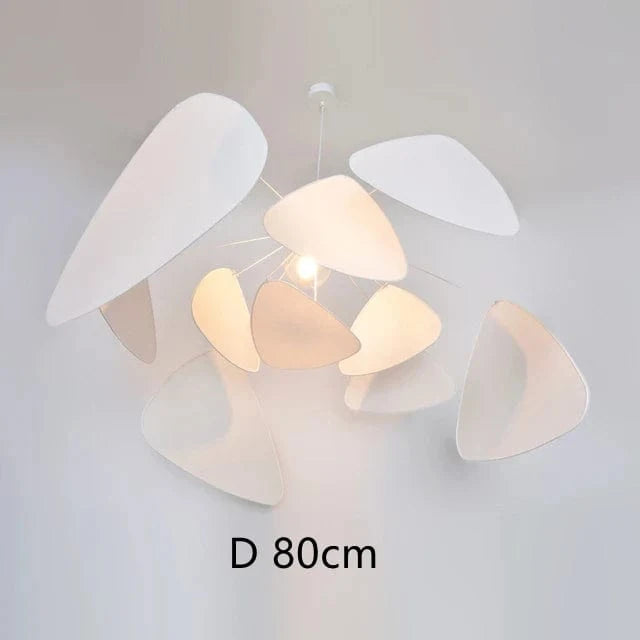 Postmodern LED lustres de plafond en rotin tissé à la main - Suspension lumineuse pour un style raffiné | Marco Lucetti Tissu extensible D80cm / Blanc chaud