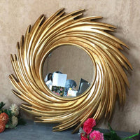 Miroir Soleil Spirale Décoratif Rond - Combinaison