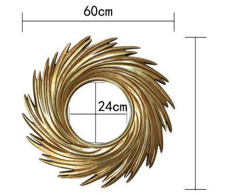 Miroir Soleil Spirale Décoratif Rond - Combinaison