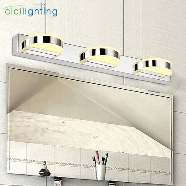 Applique murale LED chromée pour miroir