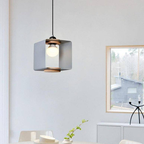 Suspension Design LED Cube Métal Coloré Loft