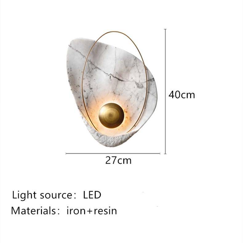 Applique murale LED Marbrée et Dorée