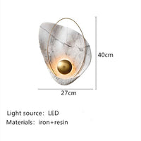Applique murale LED Marbrée et Dorée