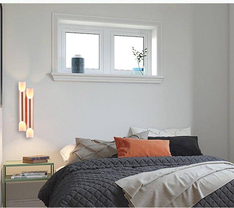 Applique murale LED rose gold cylindre ouvert