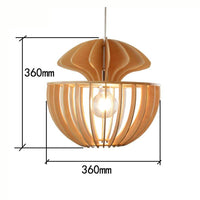 Suspension LED en bois style Ouovo
