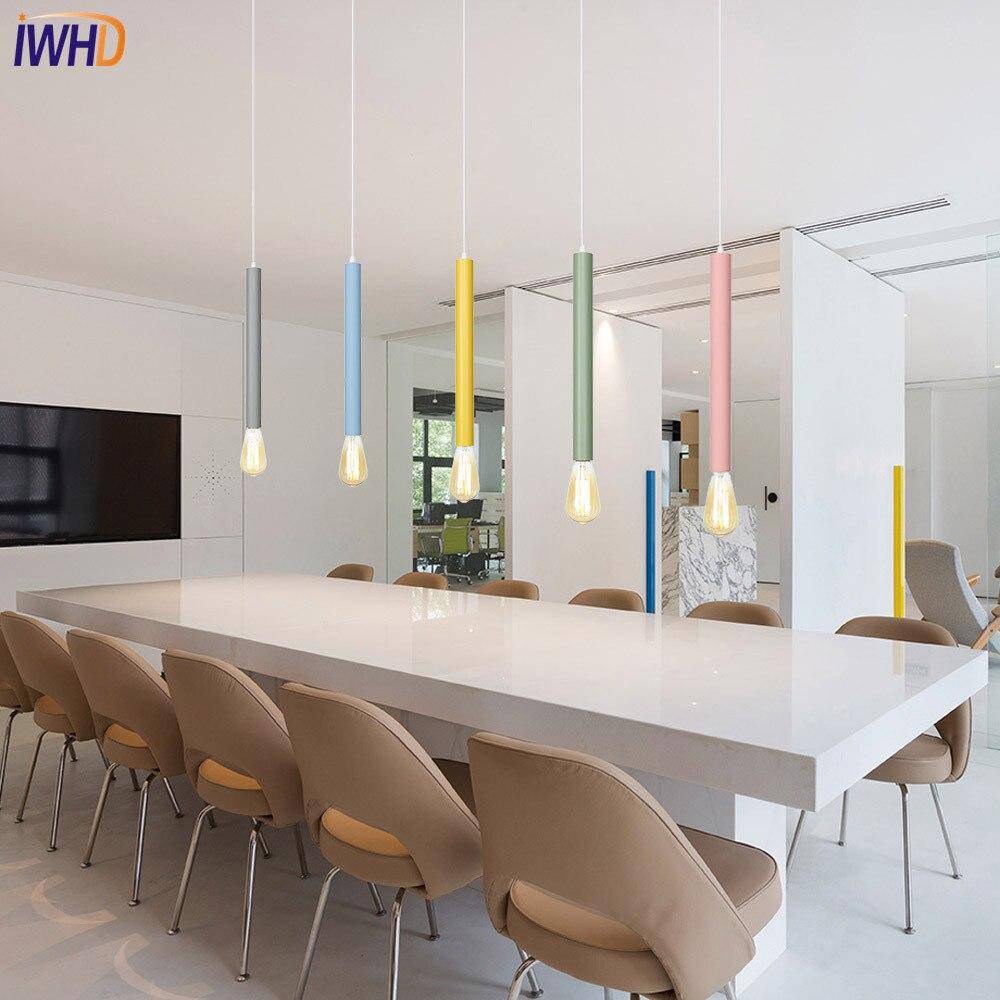 Suspension LED cylindre colorée: style unique