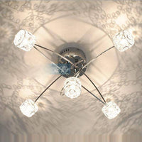 Plafonnier Luxe Chromé et Cristal