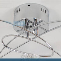 Plafonnier Luxe Chromé et Cristal