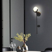 Applique murale Marbre en métal et verre