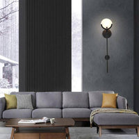 Applique murale Marbre en métal et verre
