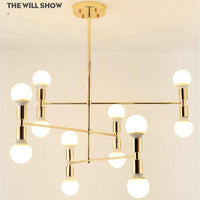 Lustre Doré Design en Métal