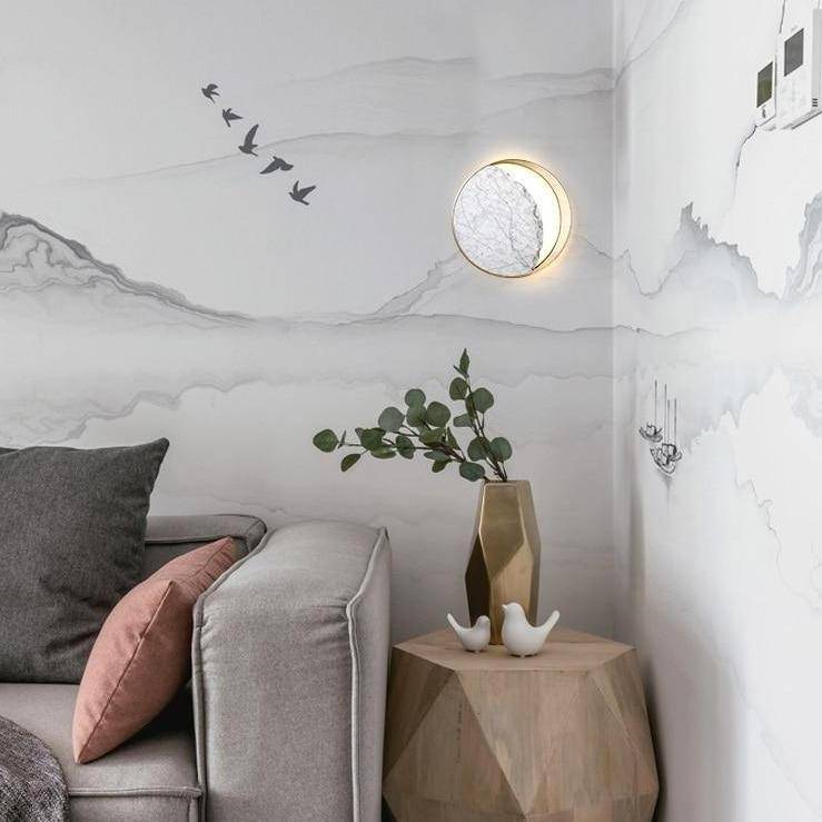 Applique murale Marbrée LED Dorée