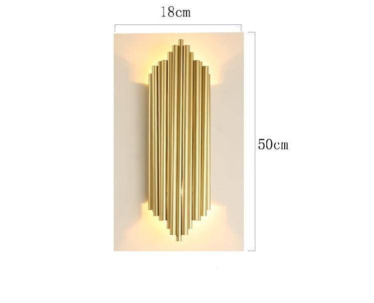 Applique murale LED dorée Shining