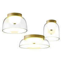 Plafonnier doré en verre, tailles variées