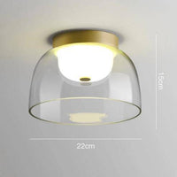 Plafonnier doré en verre, tailles variées