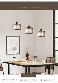 Suspension LED en verre carré - Design contemporain