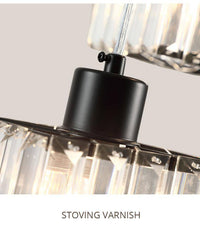 Suspension LED en verre carré - Design contemporain