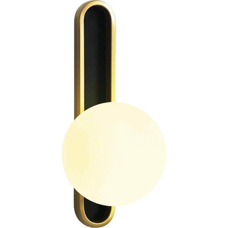 Applique murale design dorée avec boule en cristal - Édition American Luxe