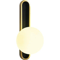 Applique murale design dorée avec boule en cristal - Édition American Luxe