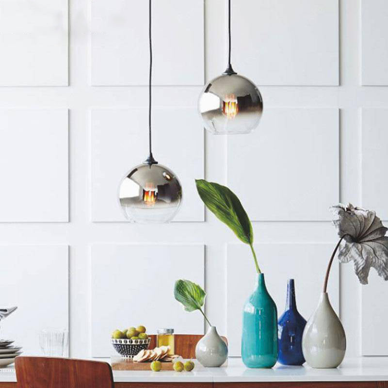 Suspension LED Globe Lumineux en Verre Coloré Ballistic
