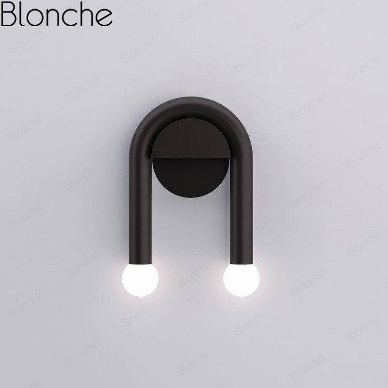 Applique murale LED noire double modernité