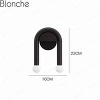 Applique murale LED noire double modernité