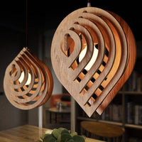 Suspension 3D de style nordique en bois