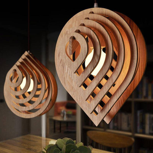 Suspension 3D de style nordique en bois