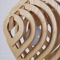 Suspension 3D de style nordique en bois