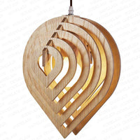 Suspension 3D de style nordique en bois