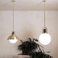Suspension LED Chic en Verre et Métal Doré