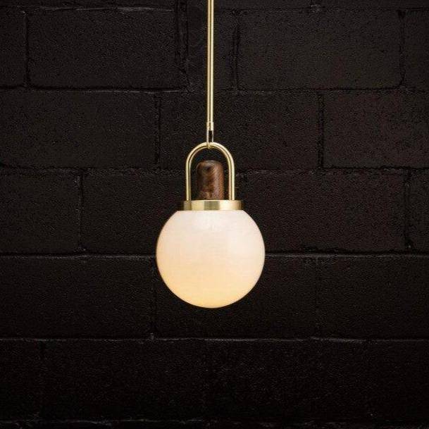 Suspension LED Chic en Verre et Métal Doré