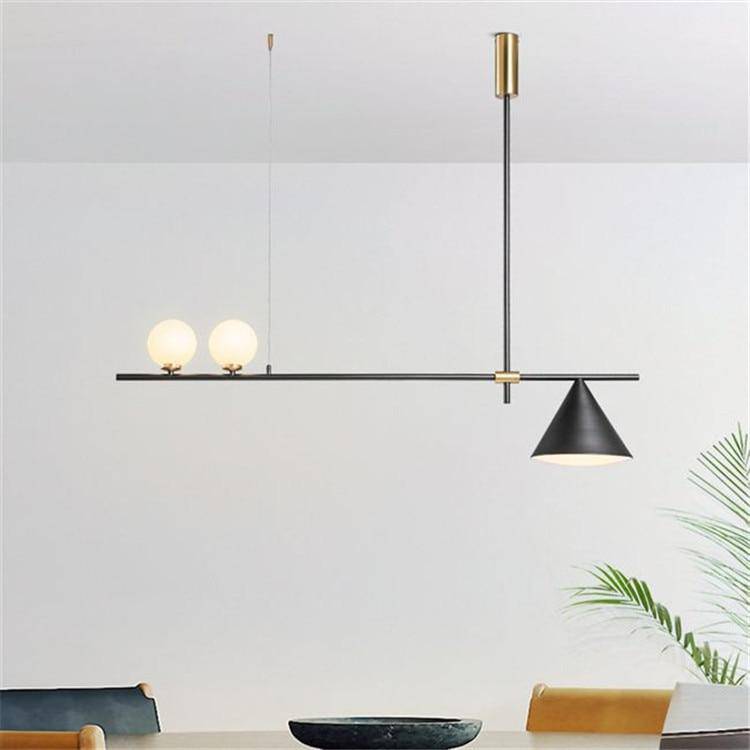 Lustre Magic design boule et cône