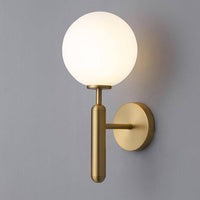 Applique Murale LED Moderna avec Boule en Verre - Sconce Cylindrique