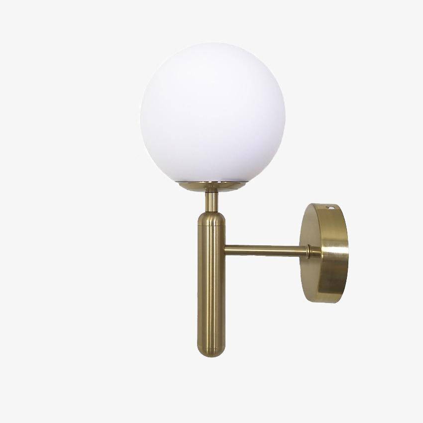 Applique Murale LED Moderna avec Boule en Verre - Sconce Cylindrique