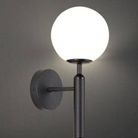 Applique Murale LED Moderna avec Boule en Verre - Sconce Cylindrique