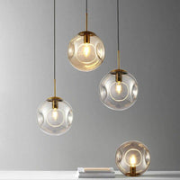 Suspension design boule en verre fumé Ball Déformé