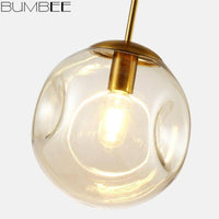 Suspension design boule en verre fumé Ball Déformé