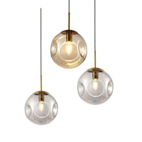 Suspension design boule en verre fumé Ball Déformé