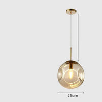 Suspension design boule en verre fumé Ball Déformé