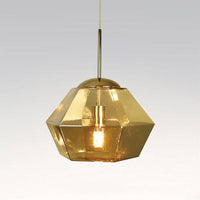 Suspension LED en verre coloré : Diamants Design